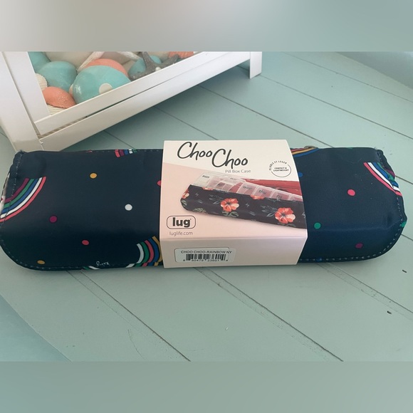 🌈 💙 NWT Lug Choo Choo Pill Organizer in Rainbow Navy 🌈💙 - Picture 8 of 8